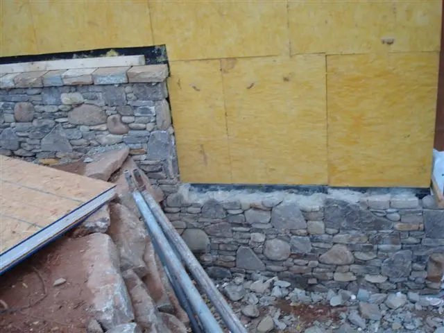 Tennessee Fieldstone fieldsone and river round wall
