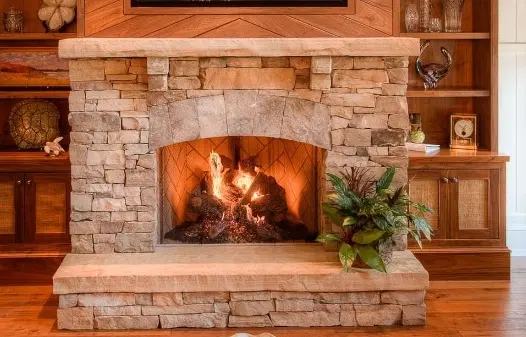 Tennessee Fieldstone fireplace