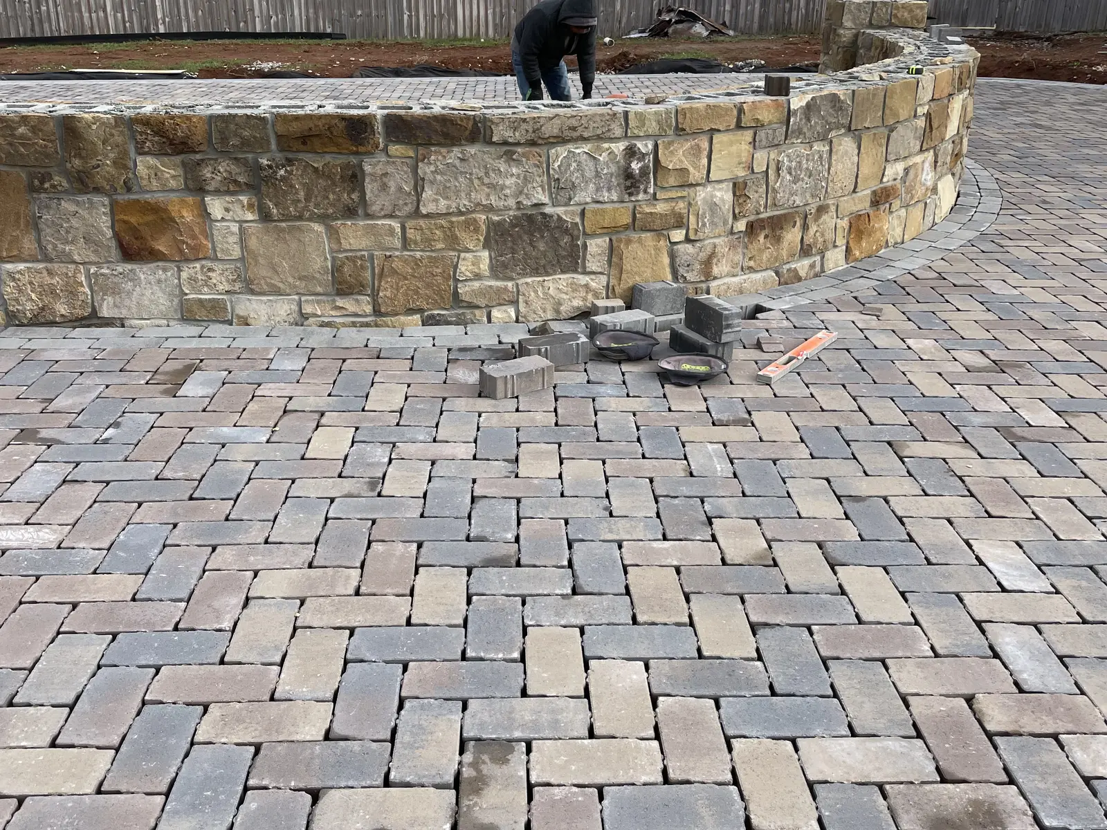Tennessee Fieldstone exterior on a completed home in Sparta